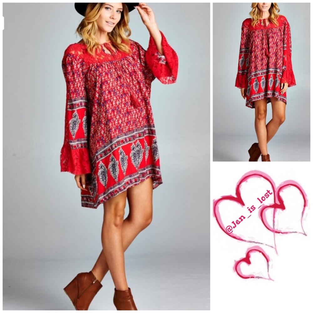 Boho Print Tunic Last Medium